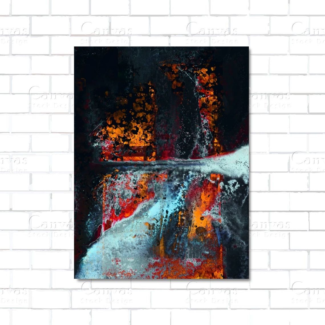 Abstract grunge wall art – textured urban canvas print with distressed modern design