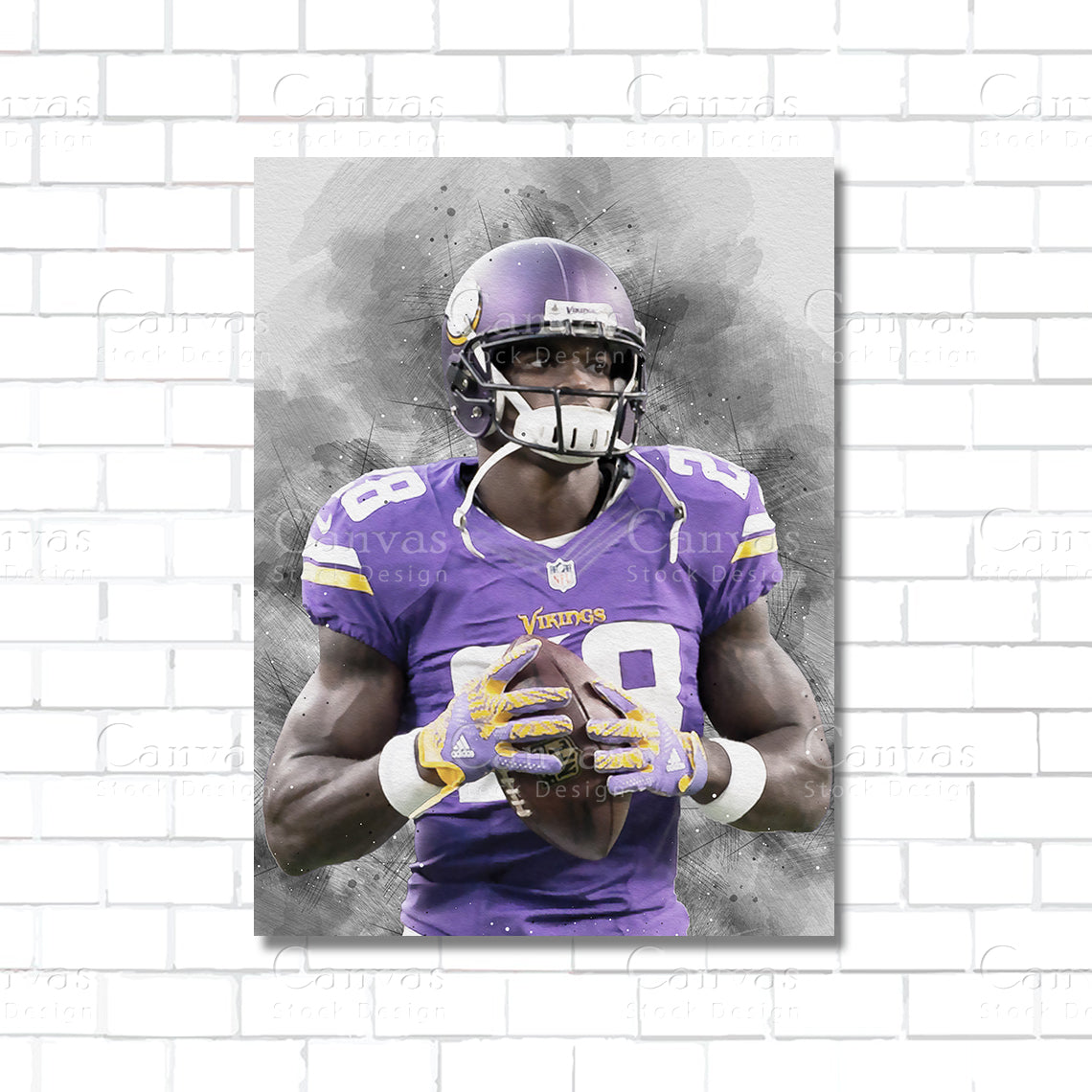 Adrian Peterson Canvas Wall Art