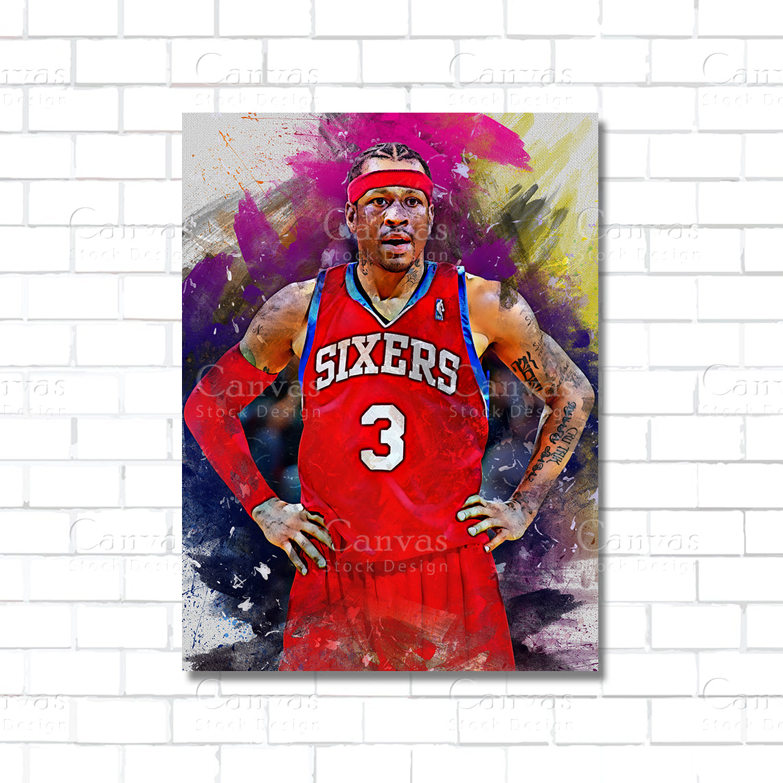 Allen Iverson Canvas Wall Art