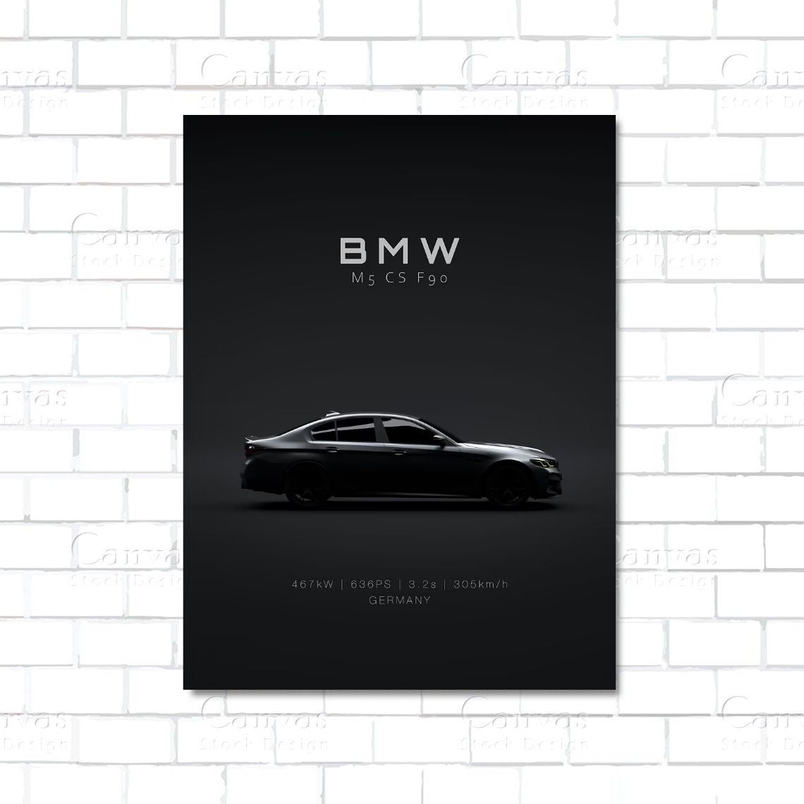 BMW M5 CS F90 2022 canvas wall art – high-performance luxury sports sedan artwork