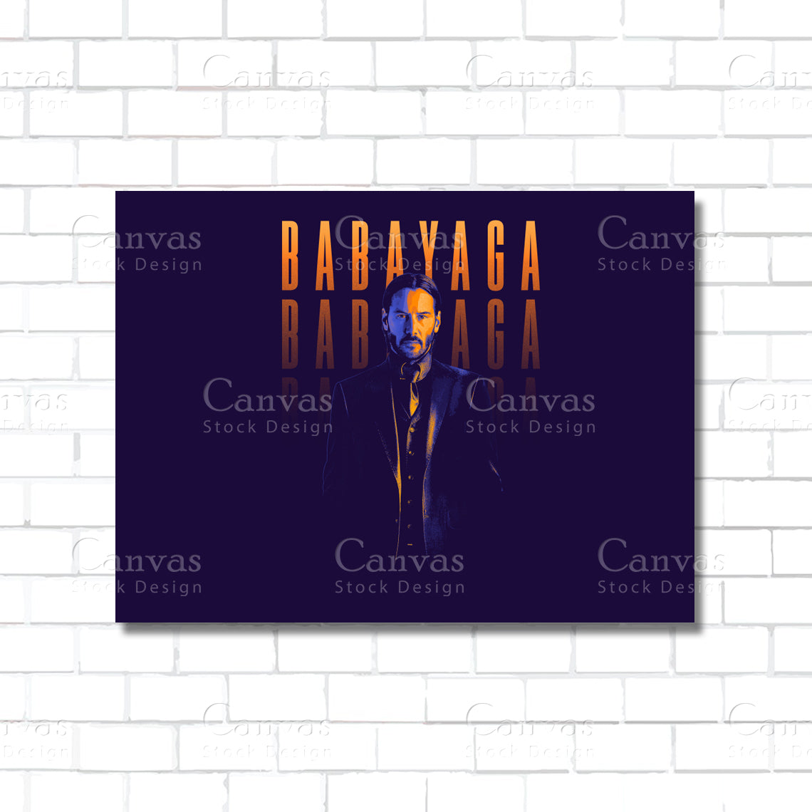 Baba Yaga John Wick 4 Canvas Wall Art – Keanu Reeves Assassin Poster Print