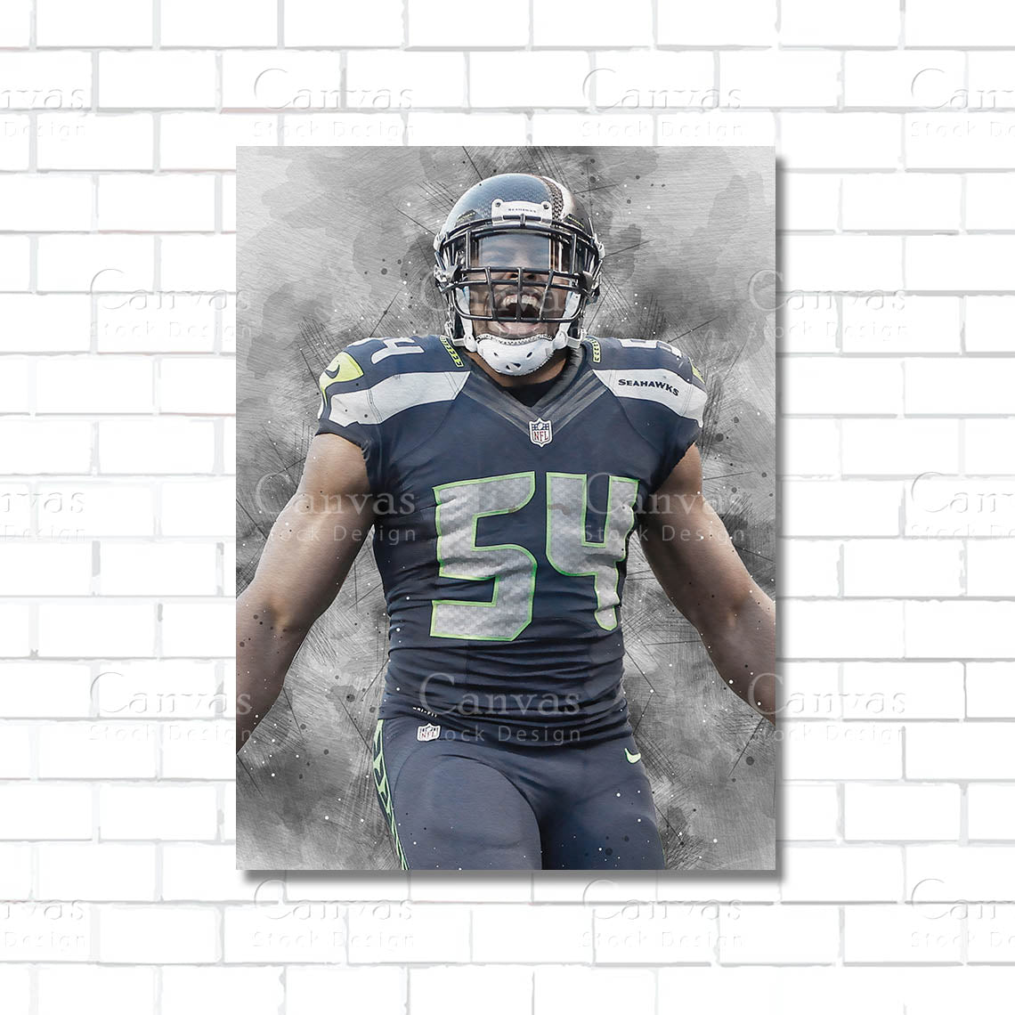Bobby Wagner Canvas Wall Art – NFL Linebacker