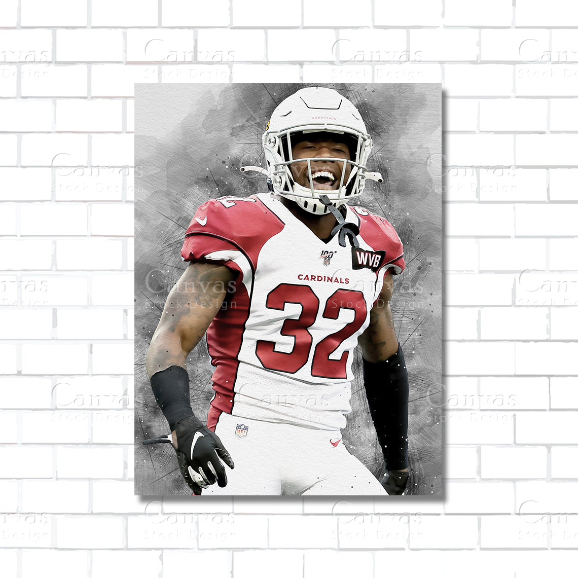 Budda Baker Canvas Wall Art – NFL Arizona Cardinals Poster