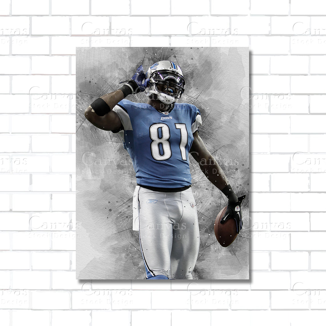 Calvin Johnson Canvas Wall Art