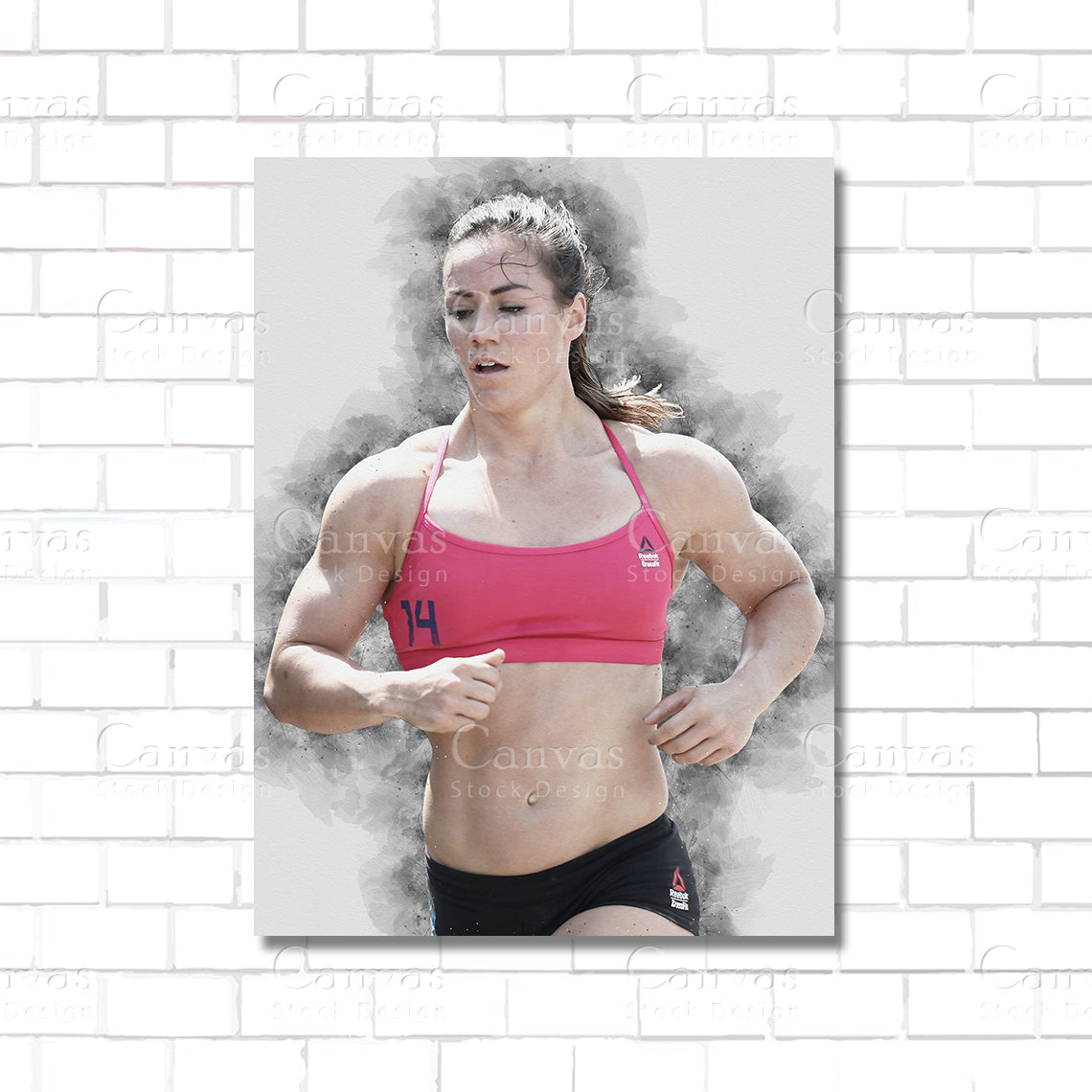Camille Leblanc-Bazinet CrossFit champion canvas wall art – poster print for gym, home fitness, and sports room decor