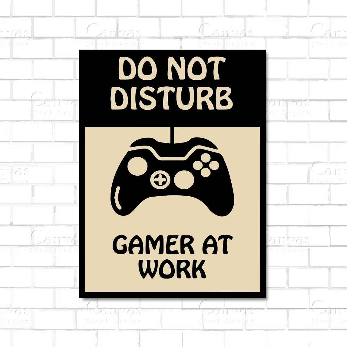 Do Not Disturb Gamer bold wall art canvas for gaming room decor