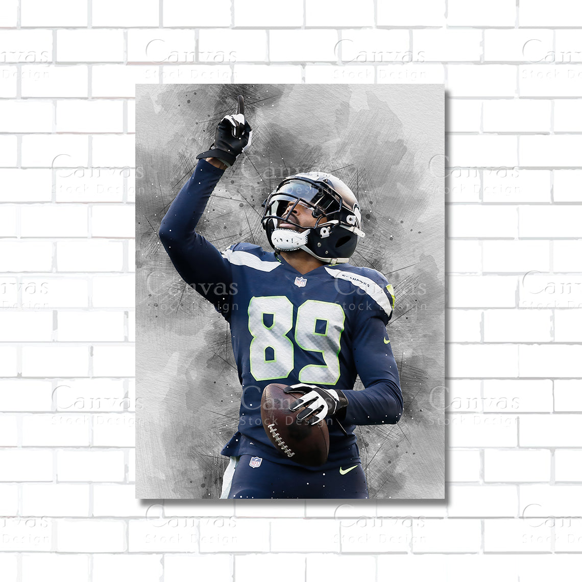 Doug Baldwin Canvas Wall Art – Seattle Seahawks NFL Wide Receiver Poster