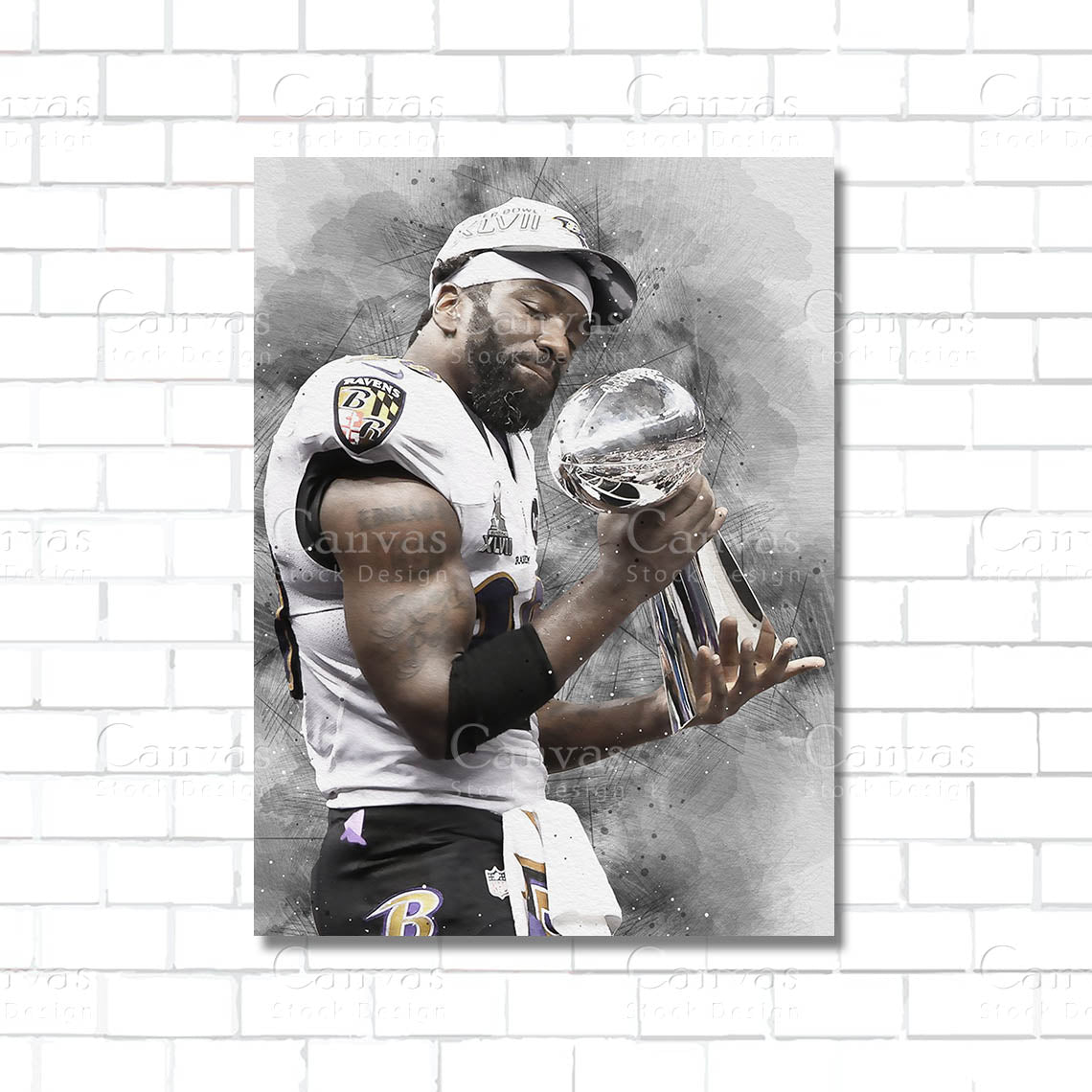 Ed Reed Canvas Wall Art – Baltimore Ravens Legend