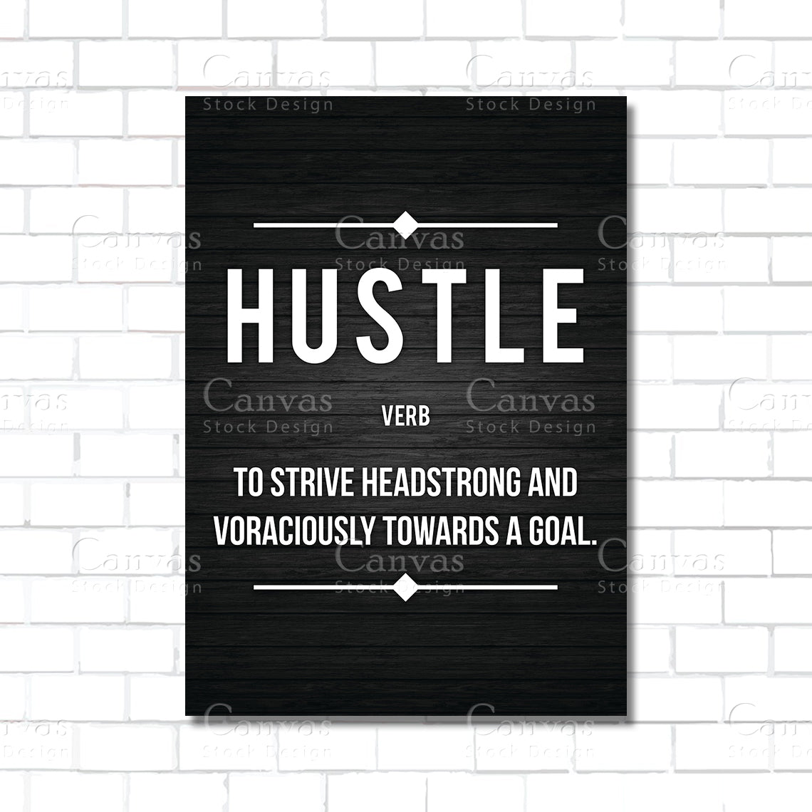Hustle Definition Wall Art
