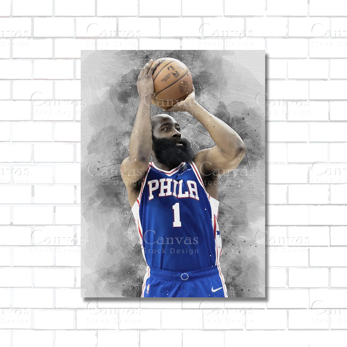 James Harden Canvas Wall Art