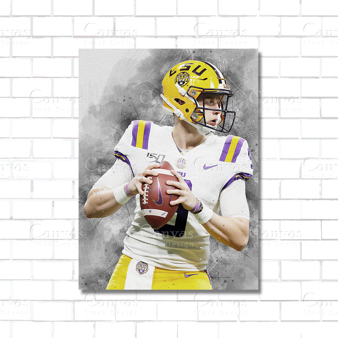Joe Burrow Canvas Wall Art