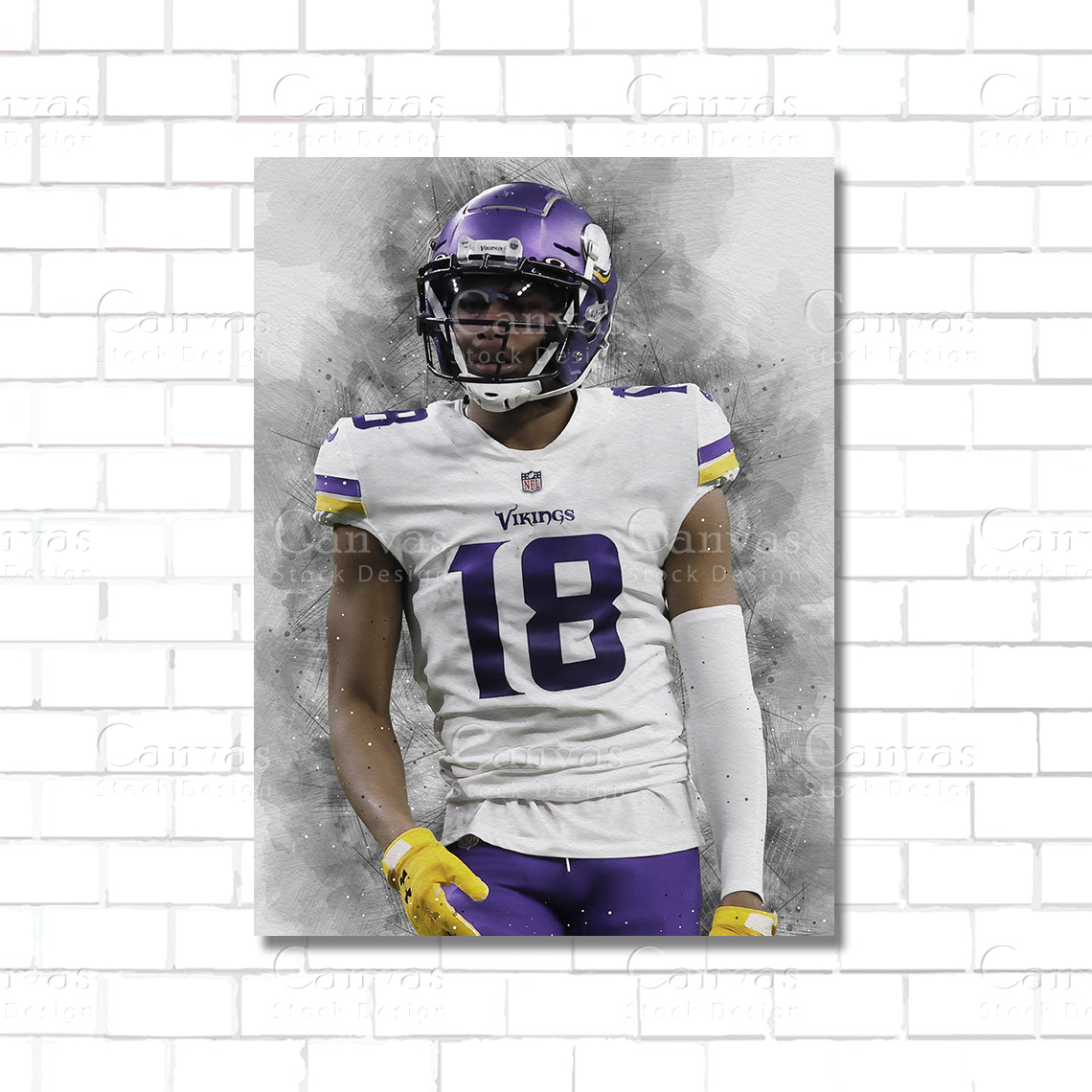 Justin Jefferson Canvas Wall Art