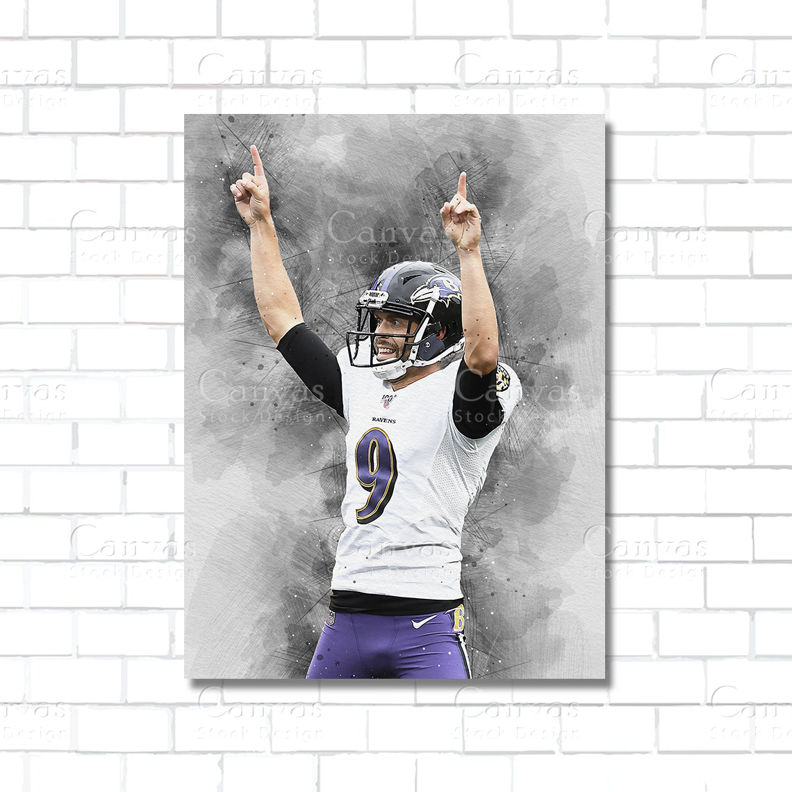 Justin Tucker Canvas Wall Art