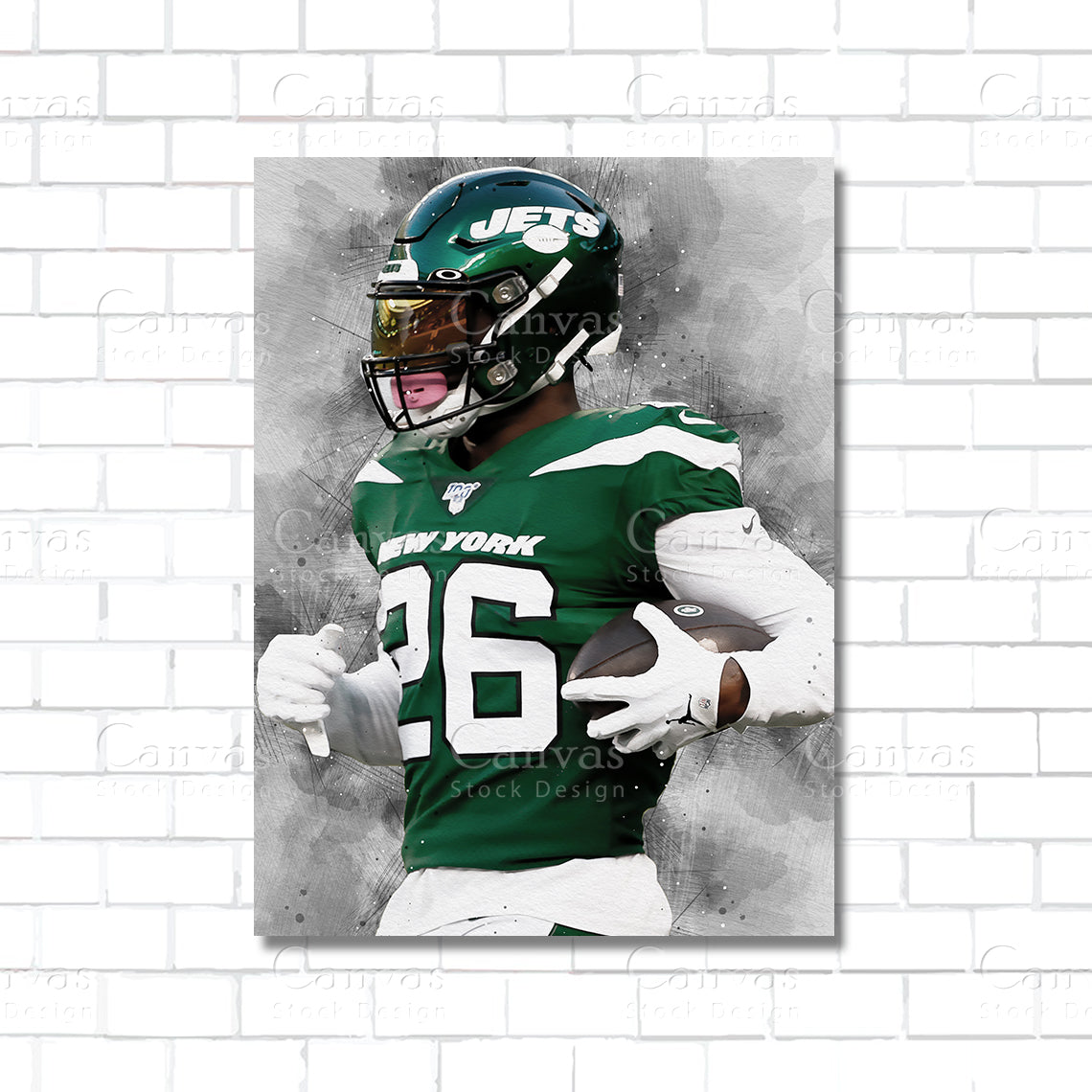 Le’Veon Bell Canvas Wall Art – NFL Running Back Poster