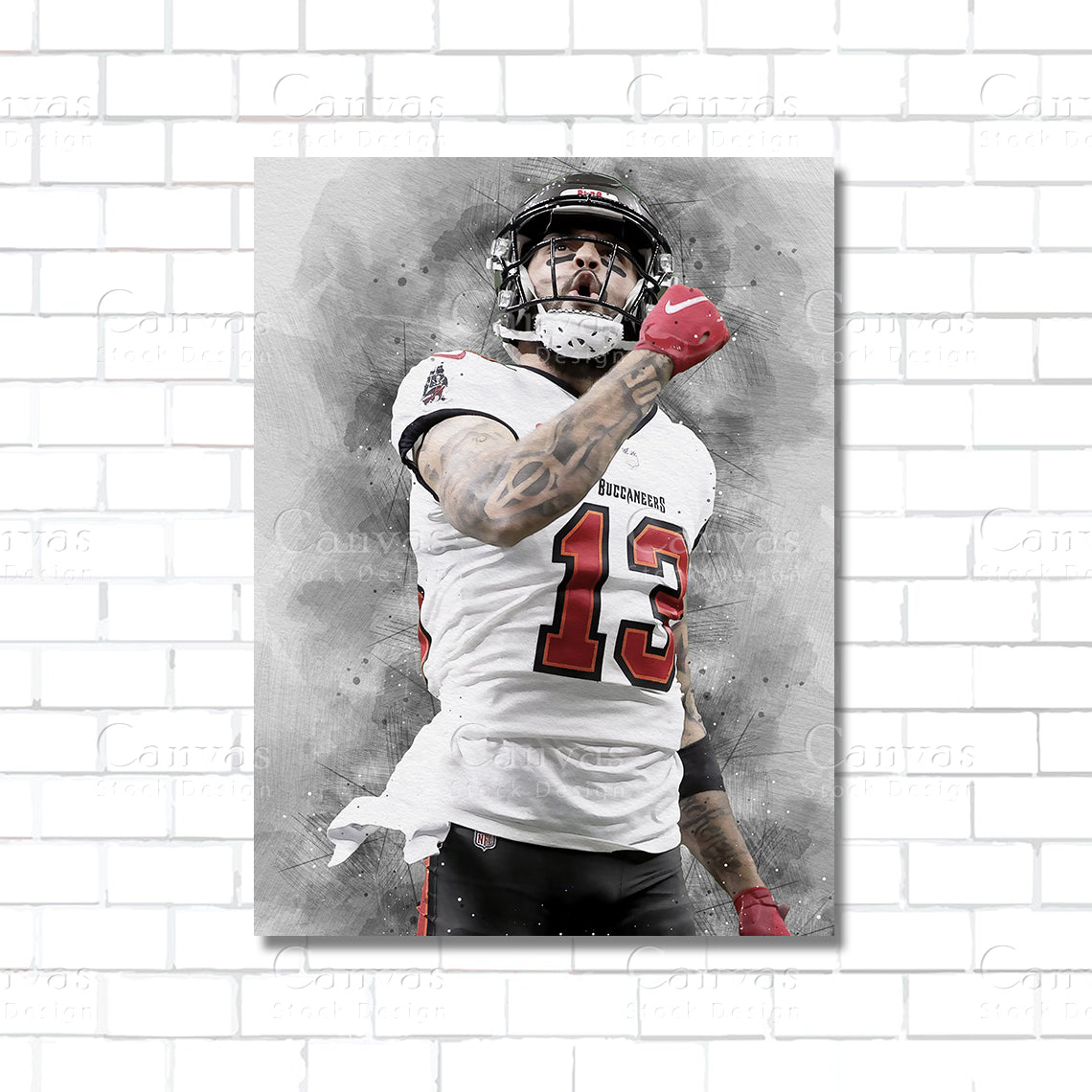 Mike Evans Canvas Wall Art – Tampa Bay Buccaneers Wide Receiver Print