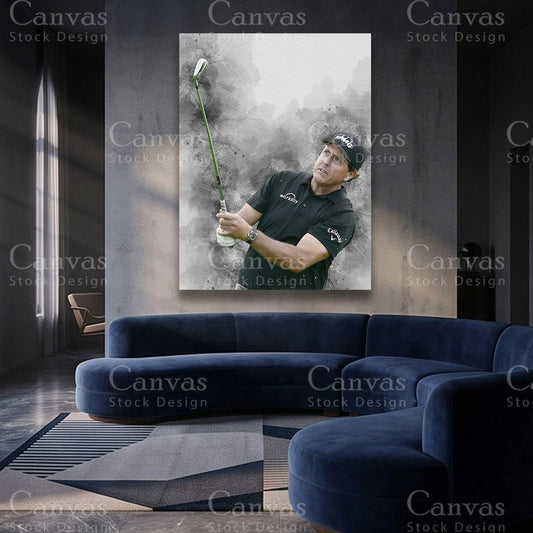 Phil Mickelson premium golf wall art