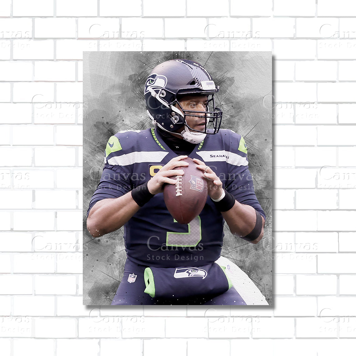 Russell Wilson Canvas Wall Art