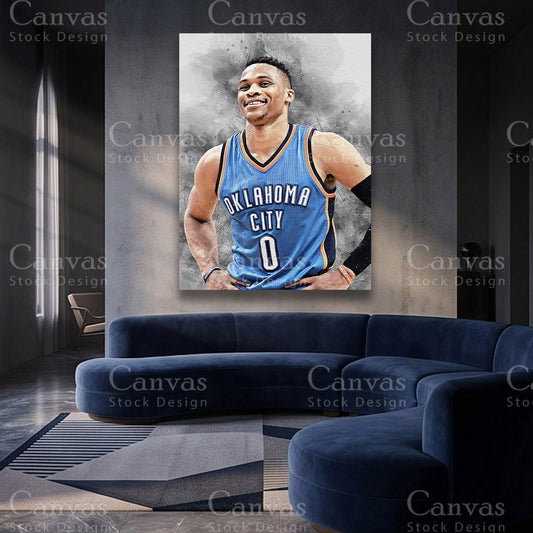 Russell Westbrook NBA canvas artwork