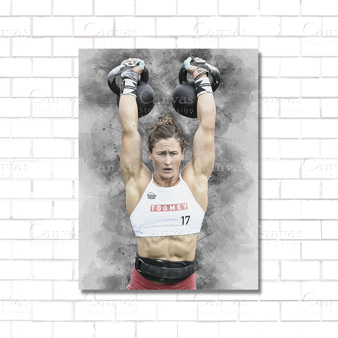 Tia-Clair Toomey CrossFit champion canvas wall art – poster print for gym, home fitness, and sports room decor