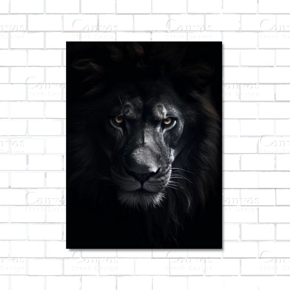 Angry black lion roaring – powerful king canvas wall art for bold and dominant decor themes