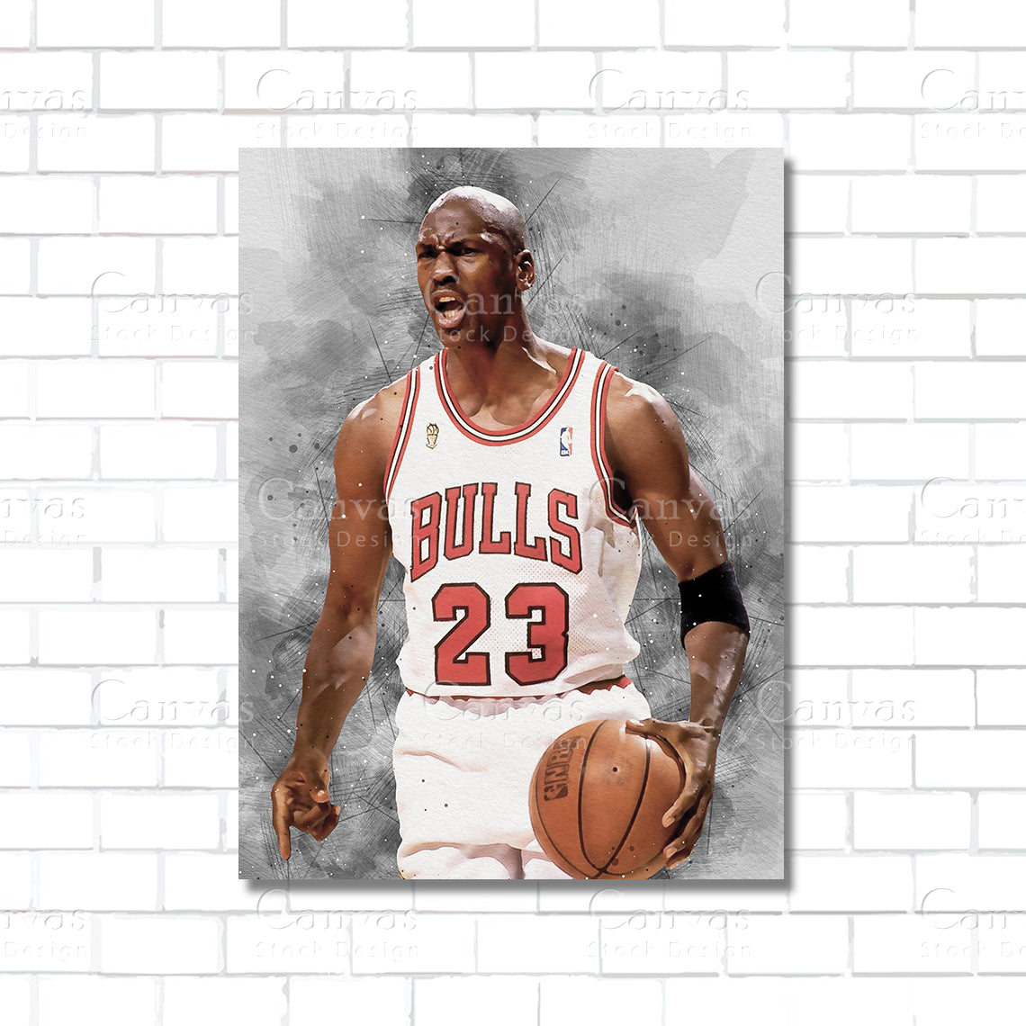 Michael Jordan Chicago Bulls NBA basketball canvas wall art – poster print for man cave, sports room, and home decor