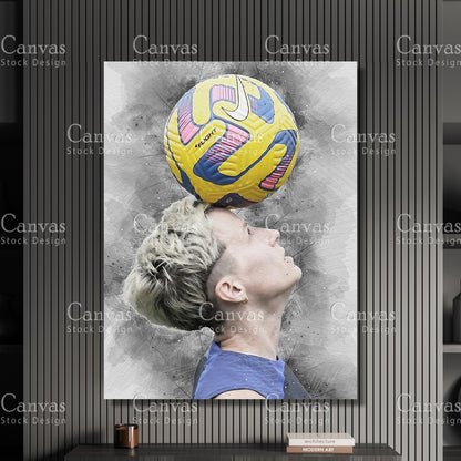 Megan Rapinoe Poster, Kids Wall Decor, Soccer Fan, Man Cave Gift for Him - Her, Sports Canvas Wall Art