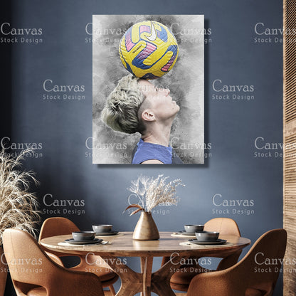 Megan Rapinoe Poster, Kids Wall Decor, Soccer Fan, Man Cave Gift for Him - Her, Sports Canvas Wall Art