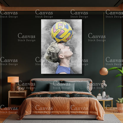 Megan Rapinoe Poster, Kids Wall Decor, Soccer Fan, Man Cave Gift for Him - Her, Sports Canvas Wall Art