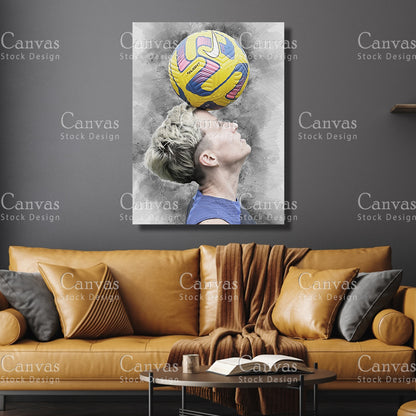 Megan Rapinoe Poster, Kids Wall Decor, Soccer Fan, Man Cave Gift for Him - Her, Sports Canvas Wall Art