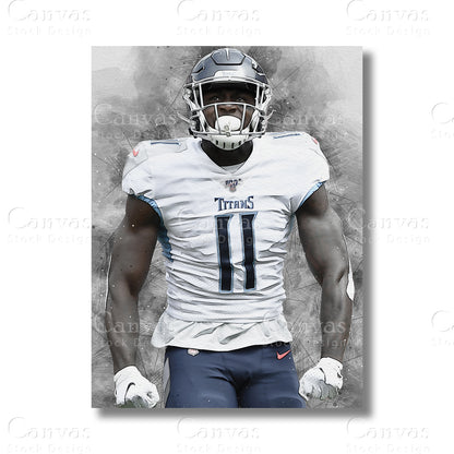 A.J. Brown Elite Wide Receiver Canvas Wall Art