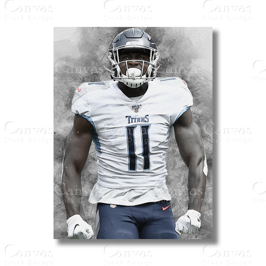 A.J. Brown Elite Wide Receiver Canvas Wall Art