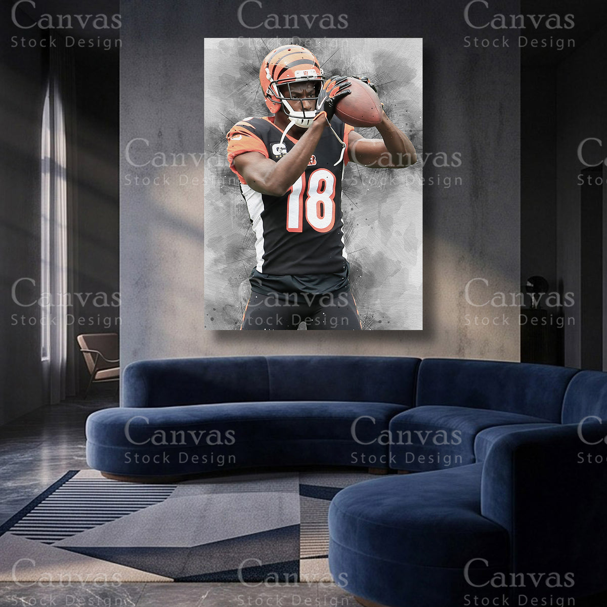 A.J. Green NFL canvas artwork