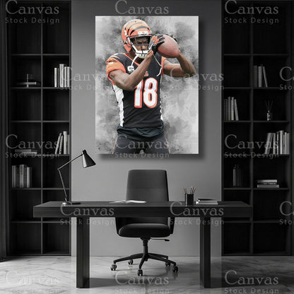 A.J. Green wide receiver football wall art