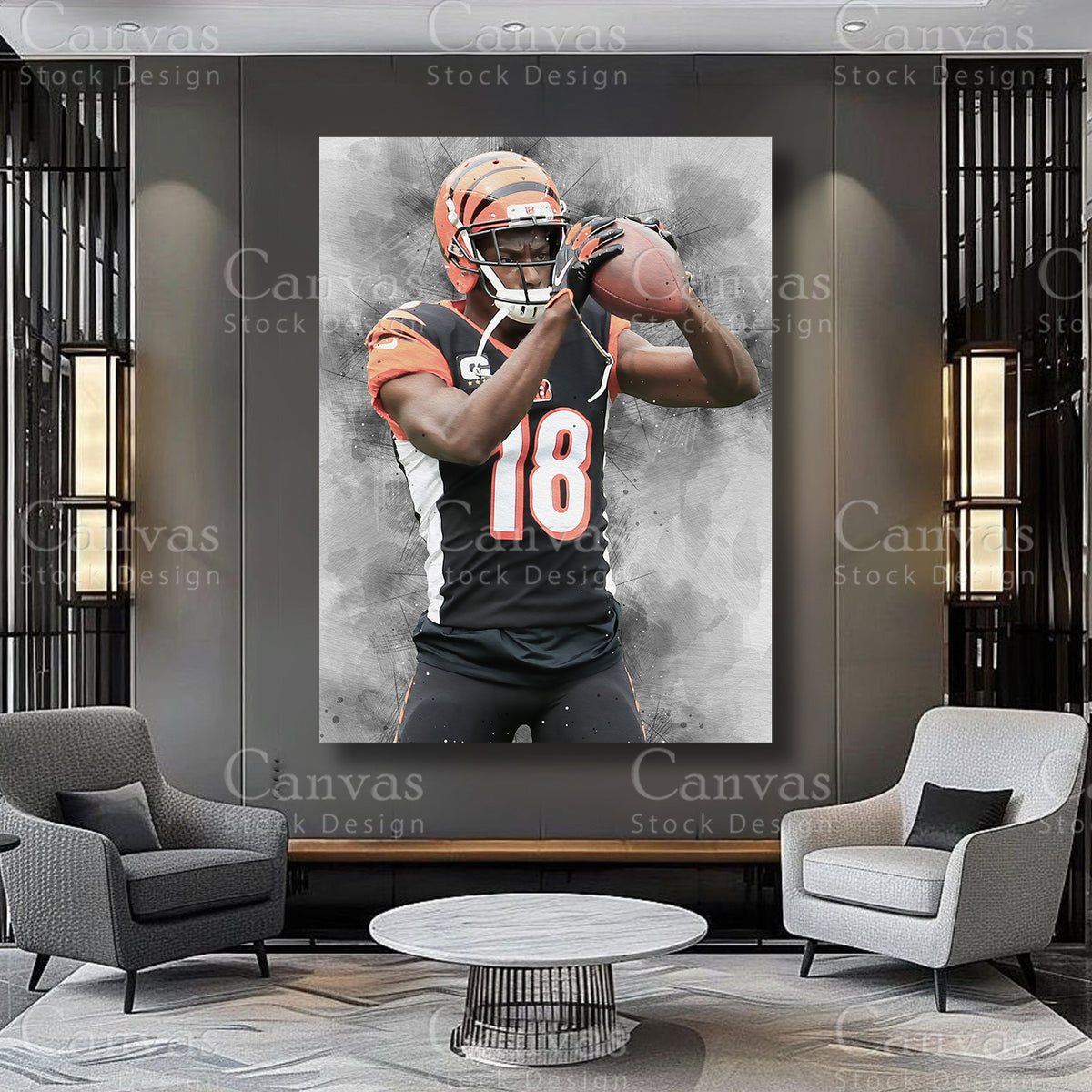 A.J. Green premium athlete canvas artwork