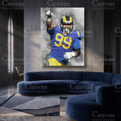Aaron Donald NFL football canvas artwork