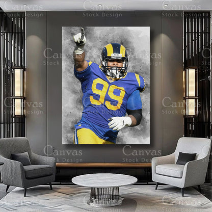 Aaron Donald premium athlete canvas artwork