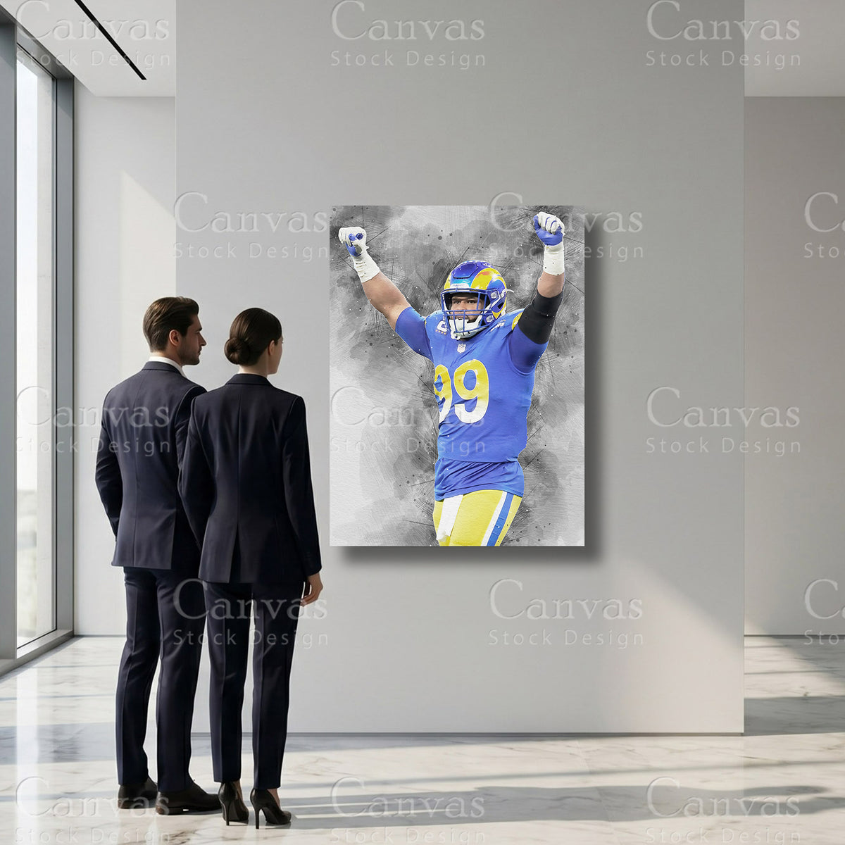 Aaron Donald professional football sports artwork