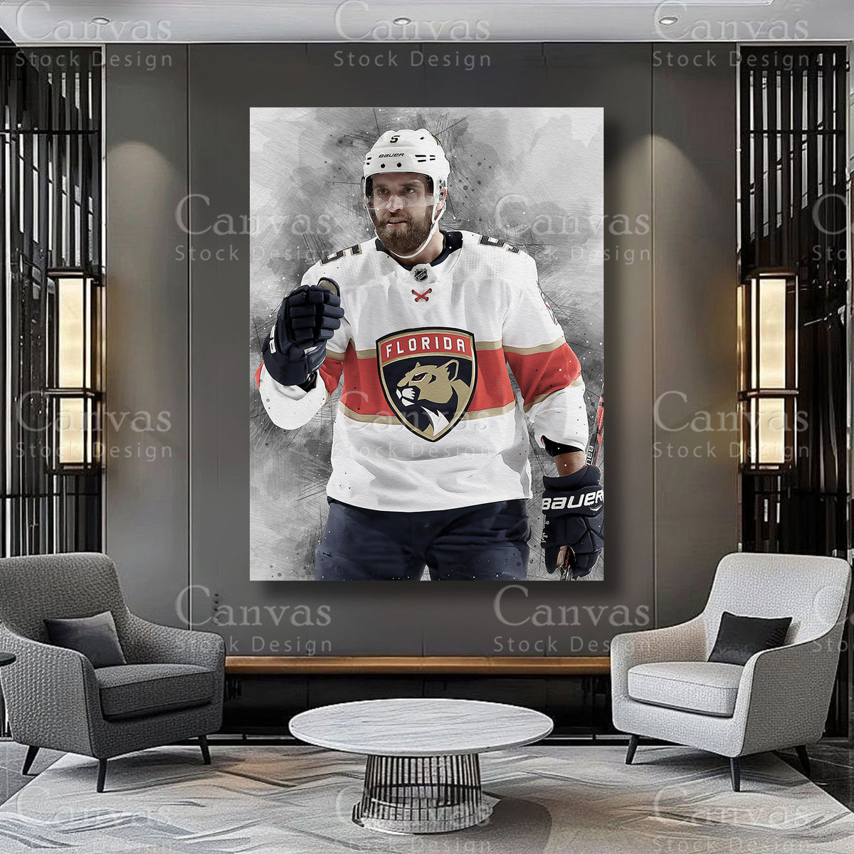 Aaron Ekblad Athlete Wall Art on Premium Canvas
