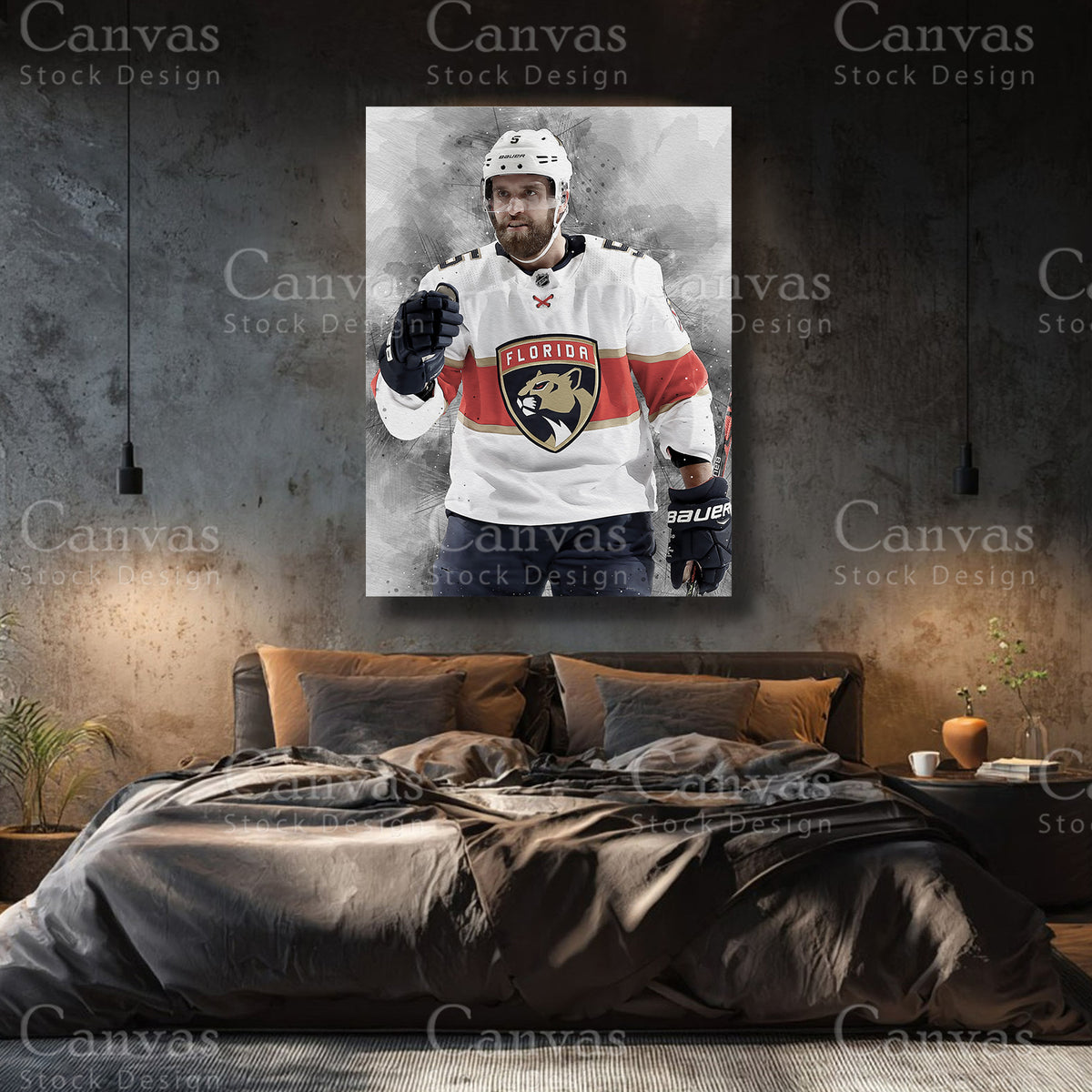 Aaron Ekblad Premium Ice Hockey Canvas Wall Art