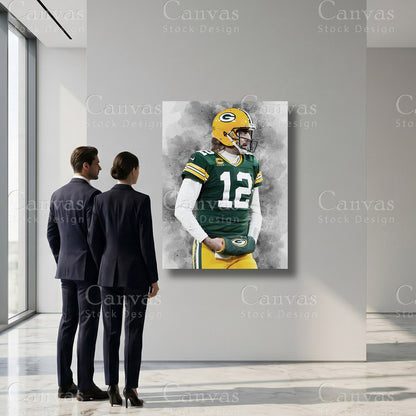 Aaron Rodgers professional football sports artwork
