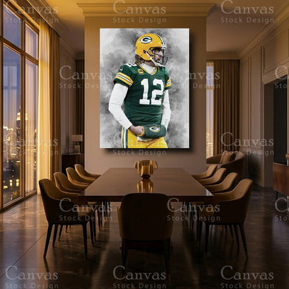 Aaron Rodgers luxury NFL wall decor