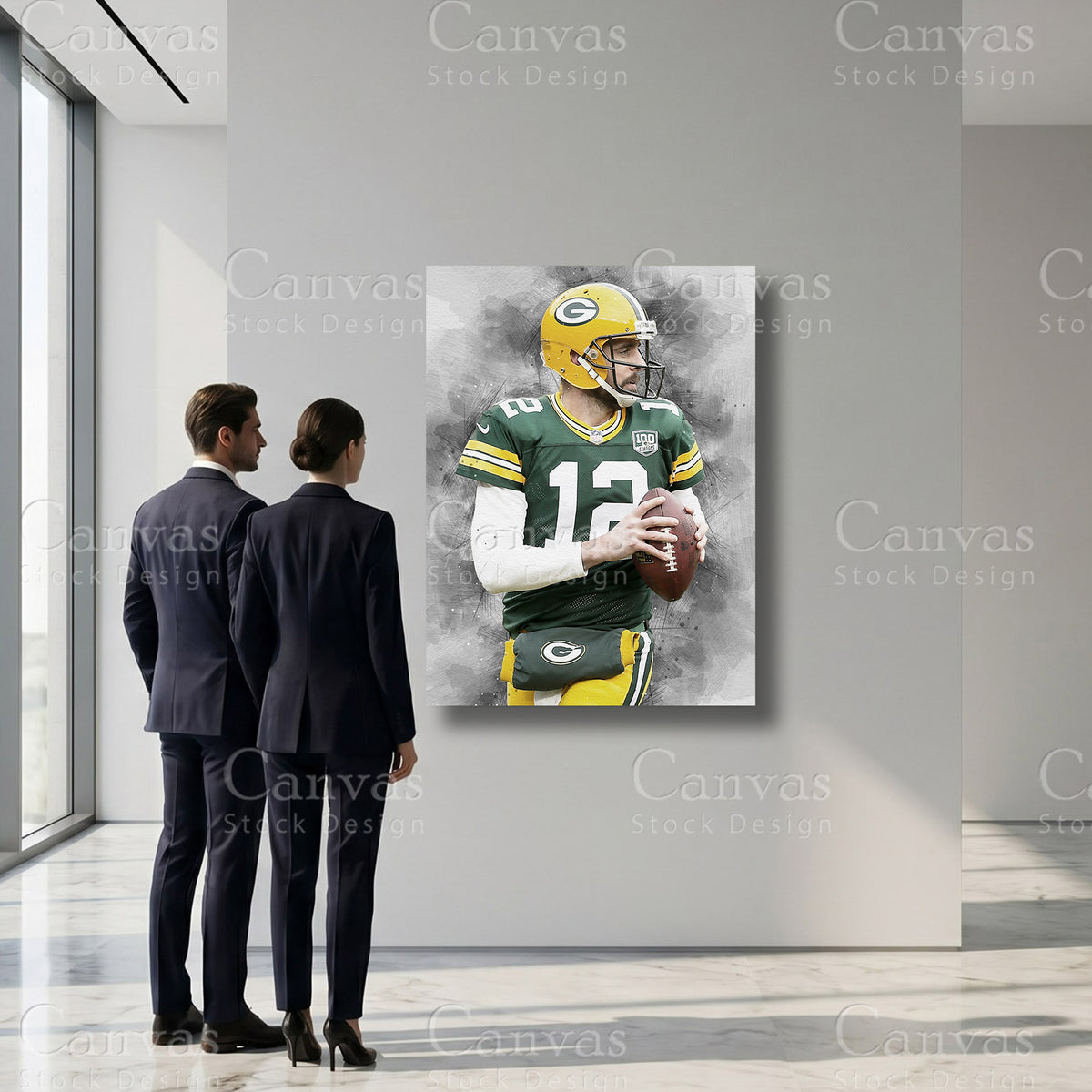Aaron Rodgers professional football sports artwork