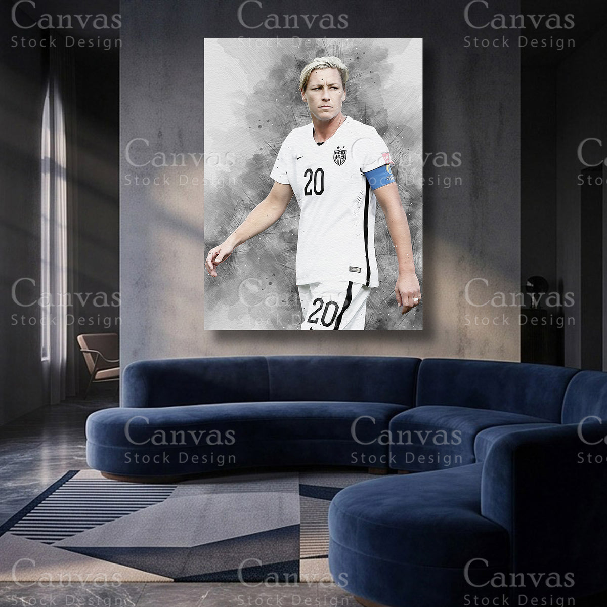 Abby Wambach Soccer Canvas Artwork