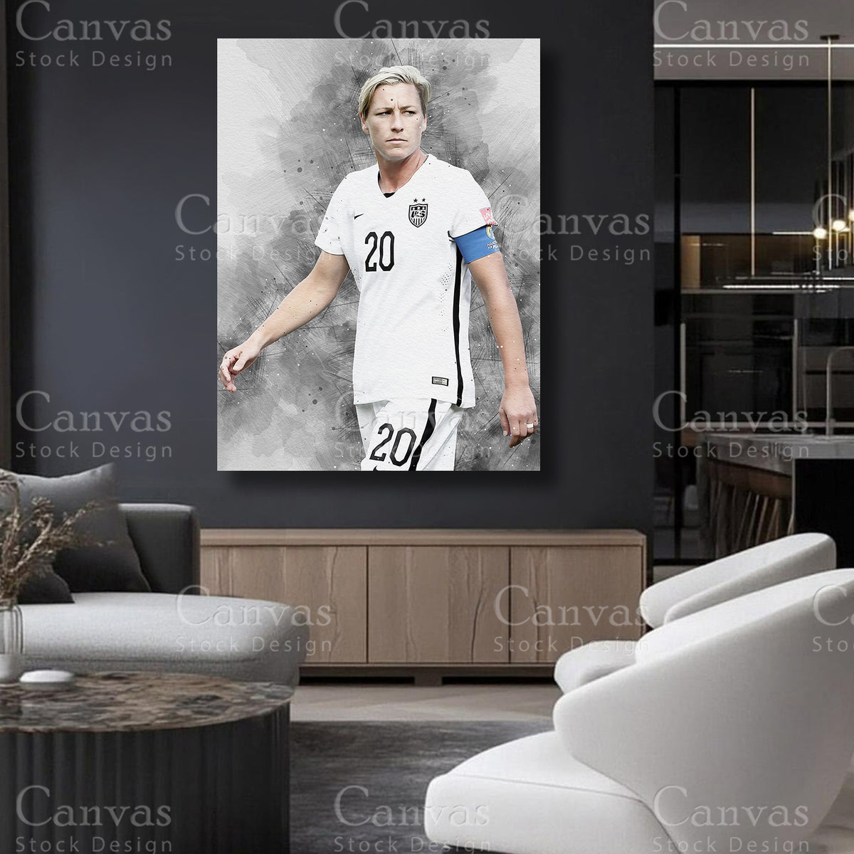 Abby Wambach Canvas Art for Refined Interiors