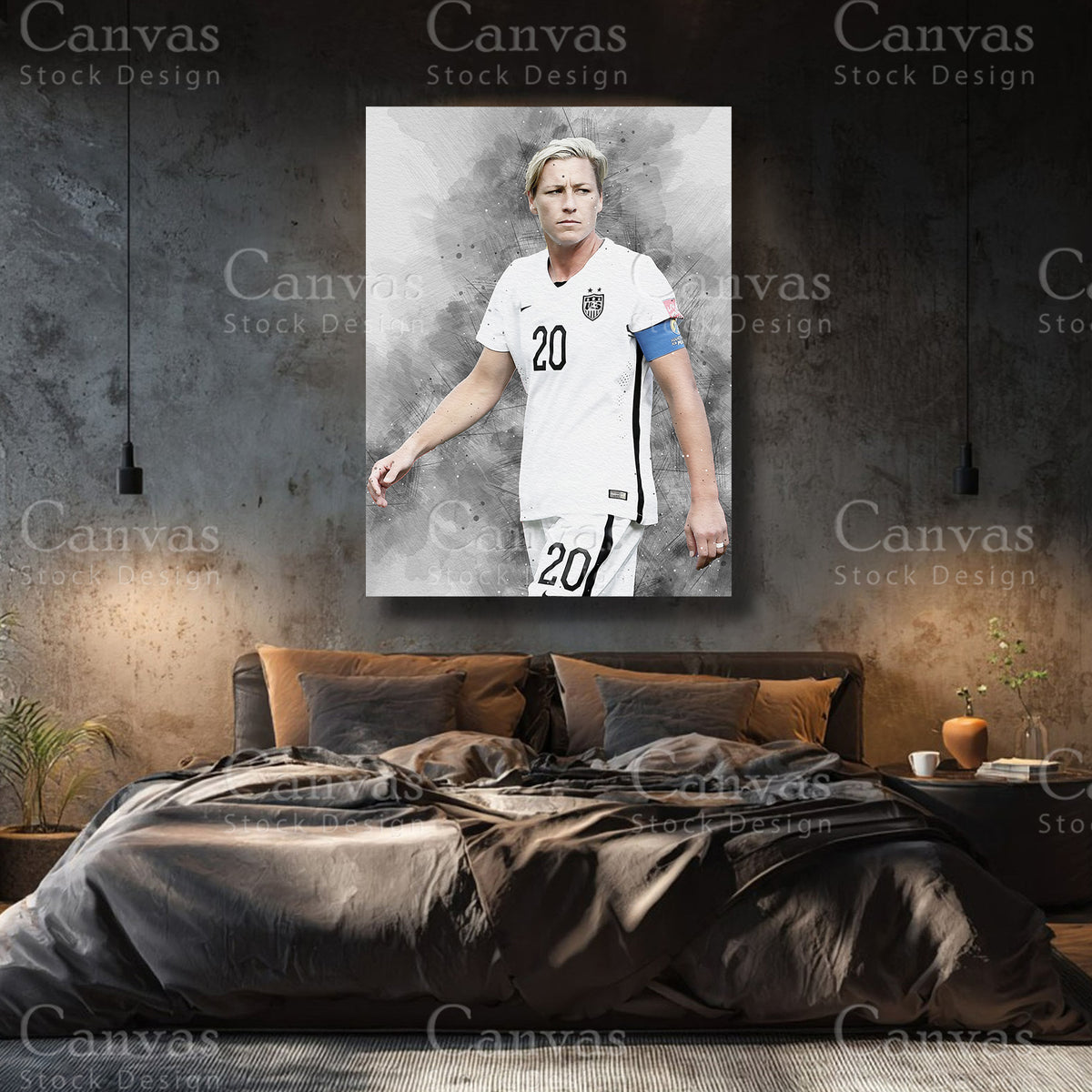 Abby Wambach Premium Soccer Canvas Wall Art