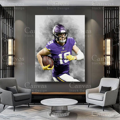 Adam Thielen premium athlete canvas artwork