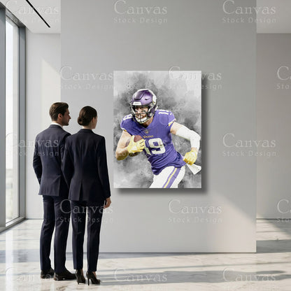 Adam Thielen professional football sports artwork