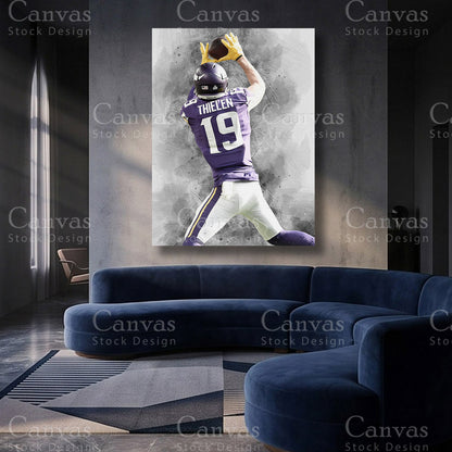 Adam Thielen NFL canvas artwork