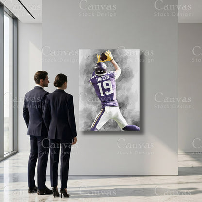 Adam Thielen professional football sports artwork
