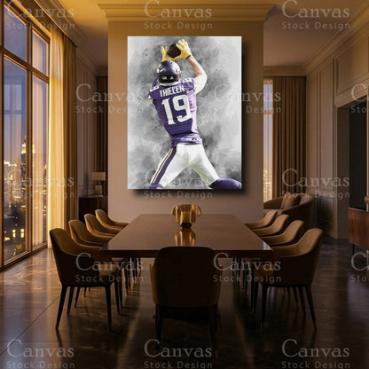 Adam Thielen luxury NFL wall decor